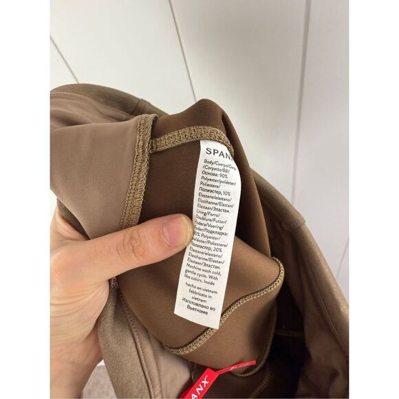 SPANX Faux Suede Shaping Leggings in Brown Size Medium M - Picture 11 of 14